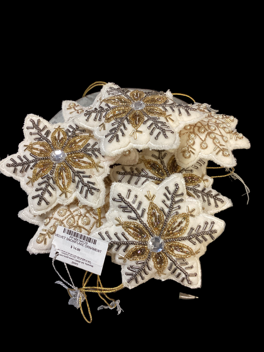 Velvet Snowflake Ornament