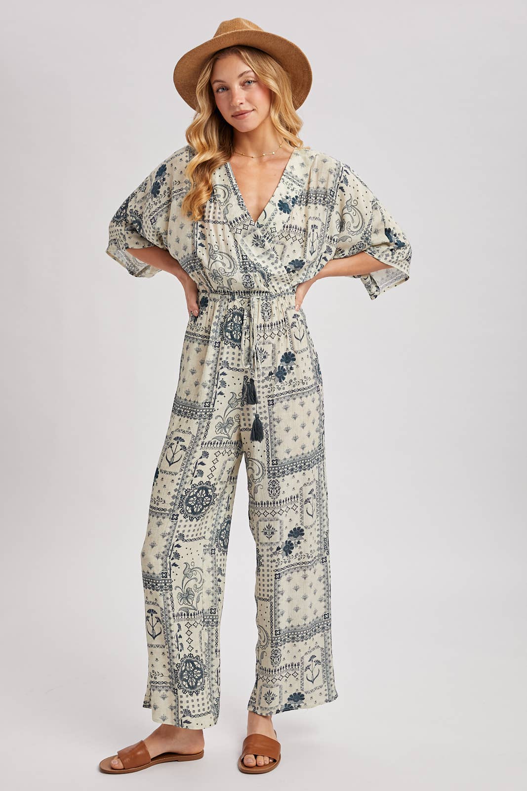 Floral Kimono Jumpsuit