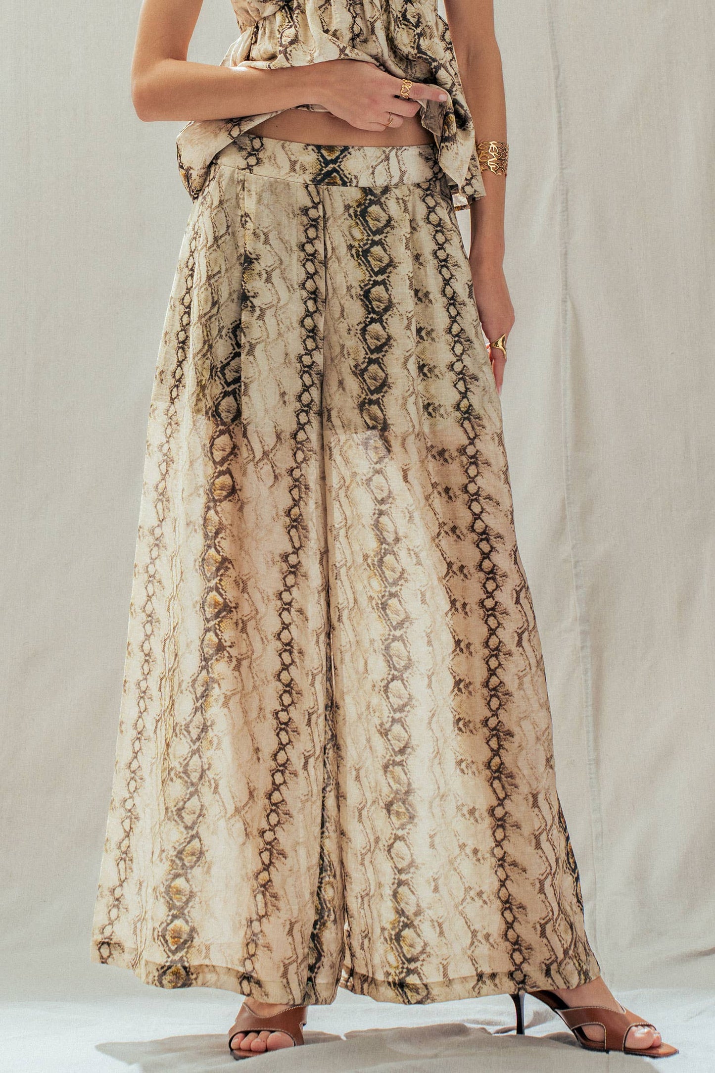 Wide Leg Snake Pants