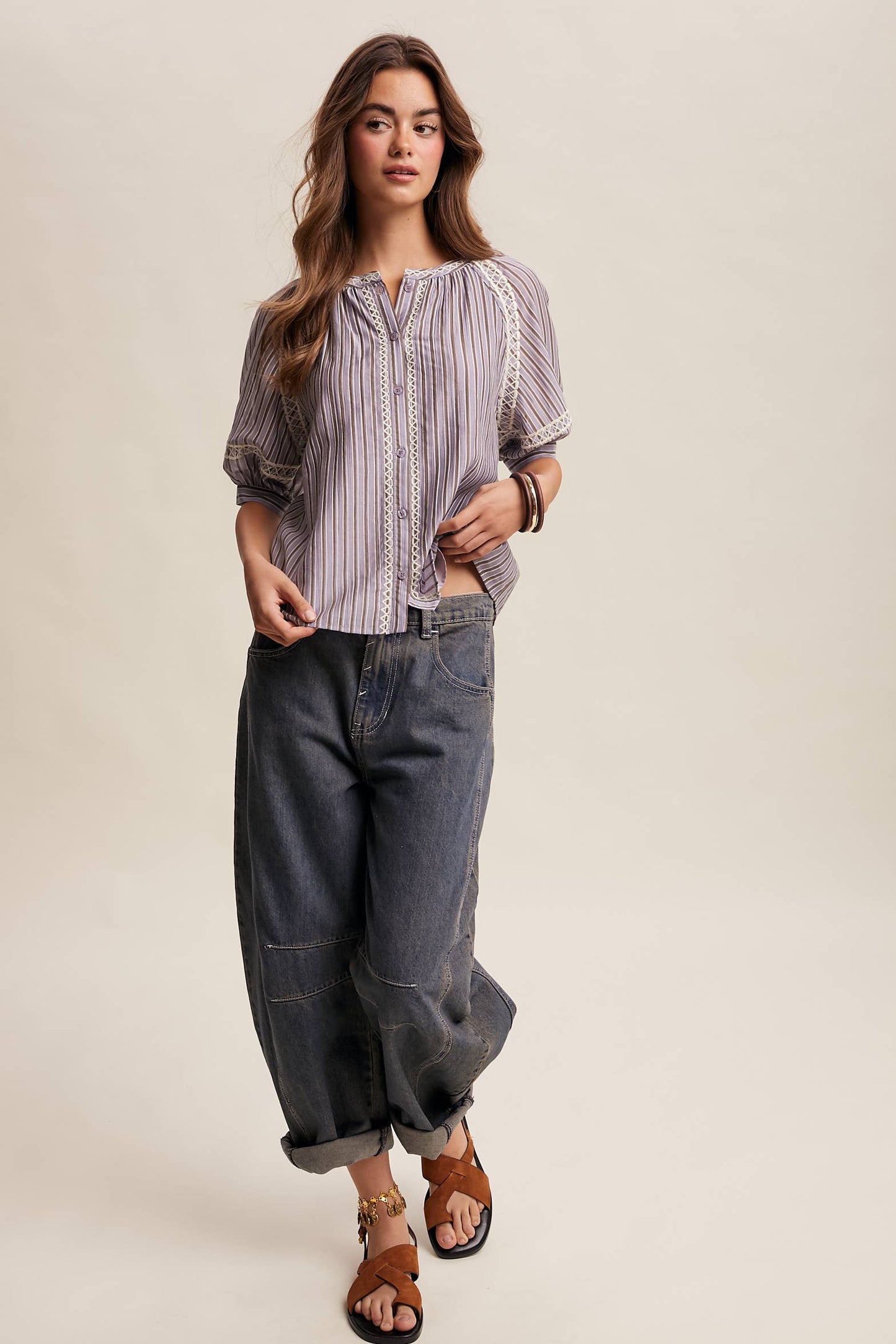 Striped Pinstripe Blouse