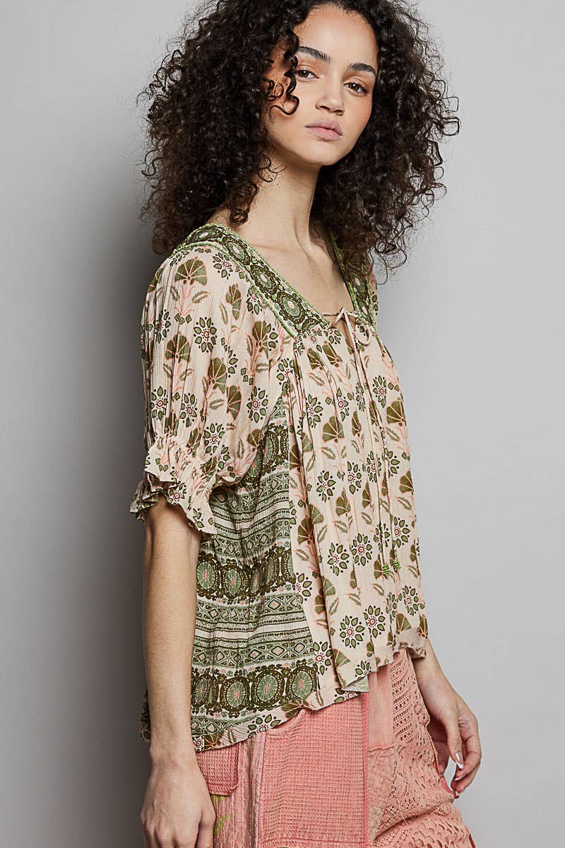 Olive Grove Babydoll Top