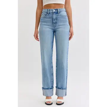 High Rise Cuffed Dad Jean