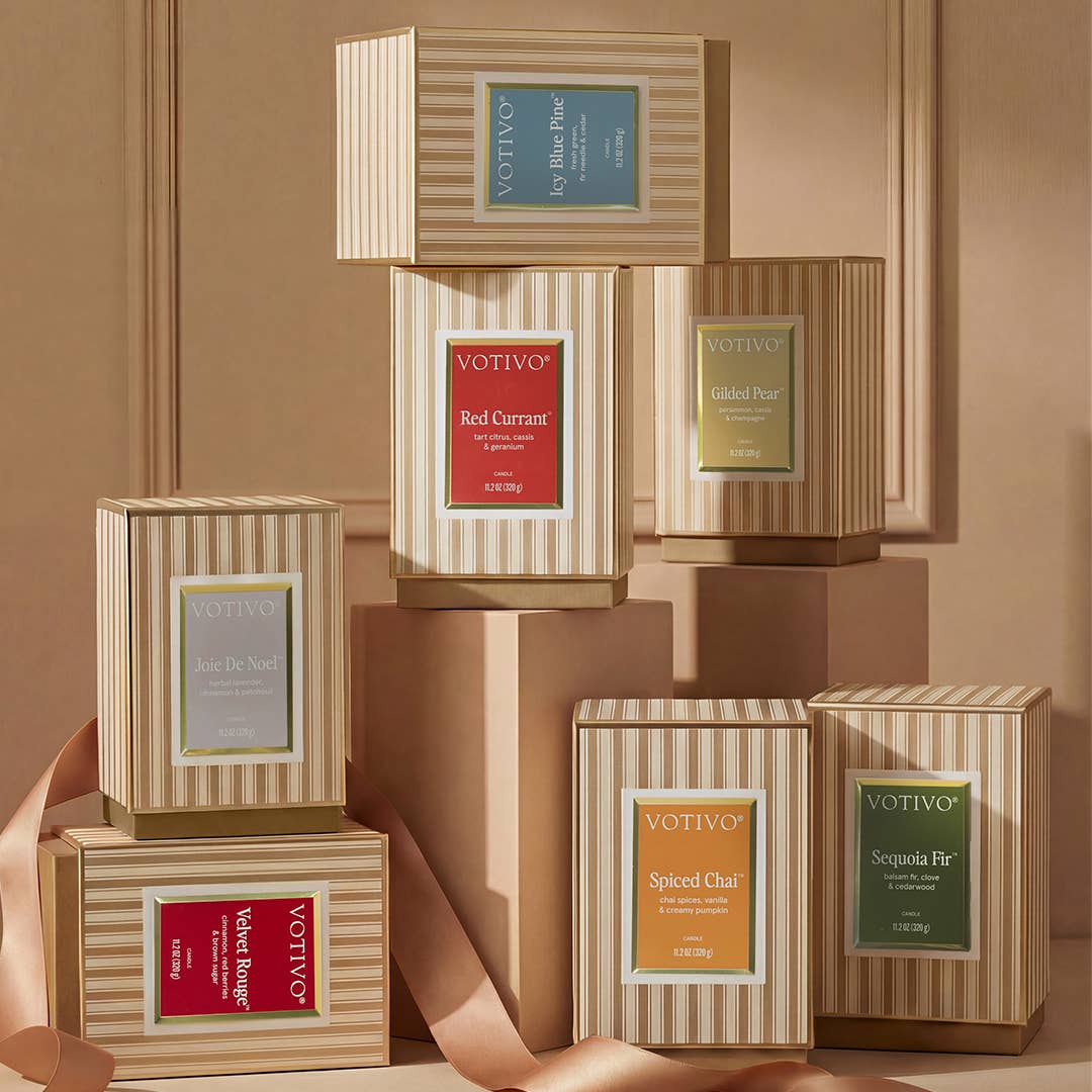 Gilded Pear Holiday Candle | Christmas Gift