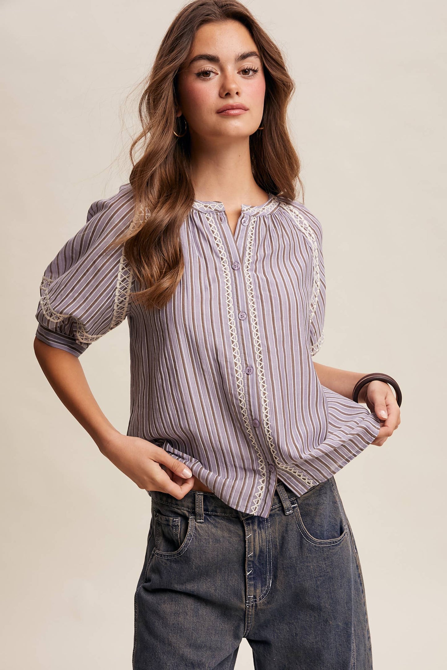 Striped Pinstripe Blouse