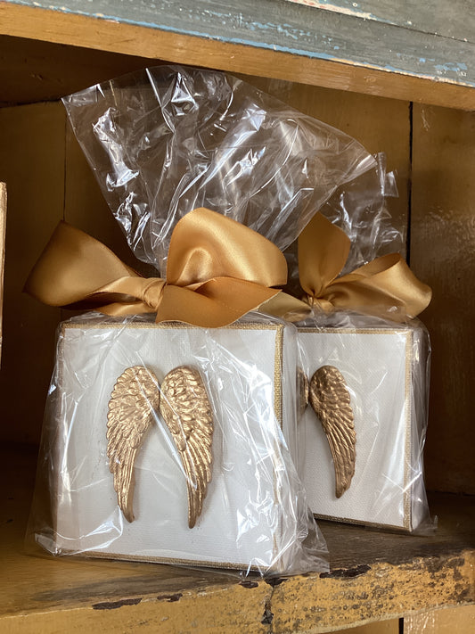 Gold Angel Wing Canvas