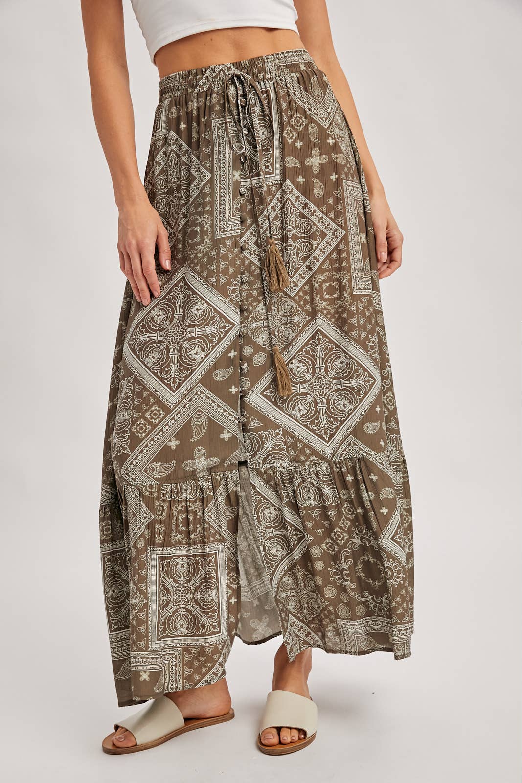 Boho Tiered Maxi Skirt