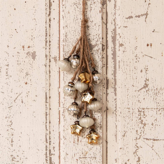 Hanging Cluster Asstd Colors Mercury Glass Ornaments (PC)