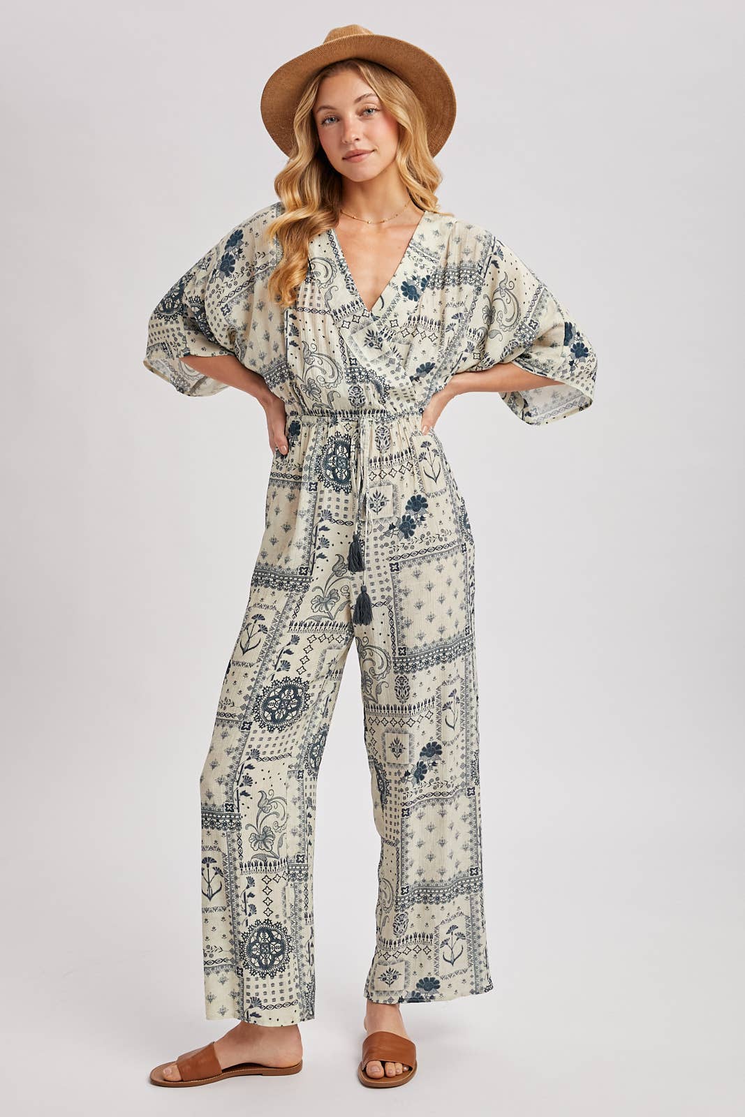 Floral Kimono Jumpsuit