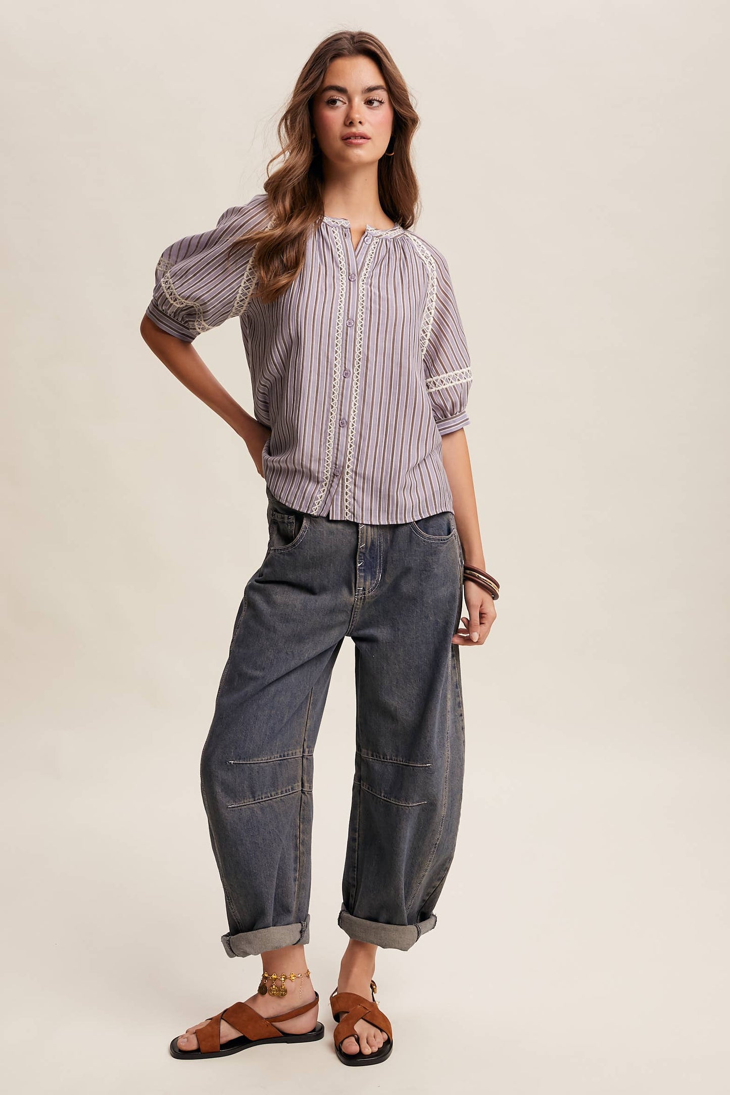 Striped Pinstripe Blouse