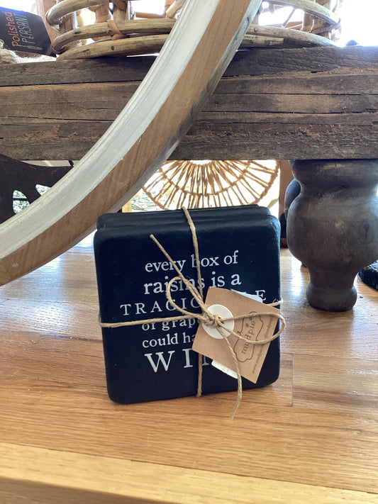 Raisins Funny Wine Coasters
