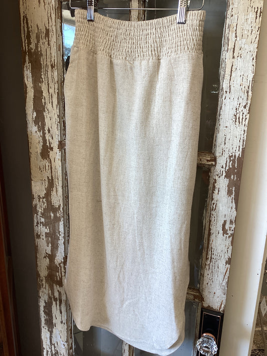 Linen Midi Skirt