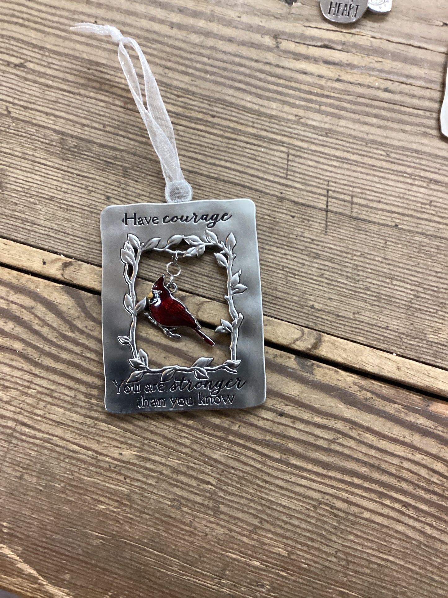 Have Courage Cardinal Ornament