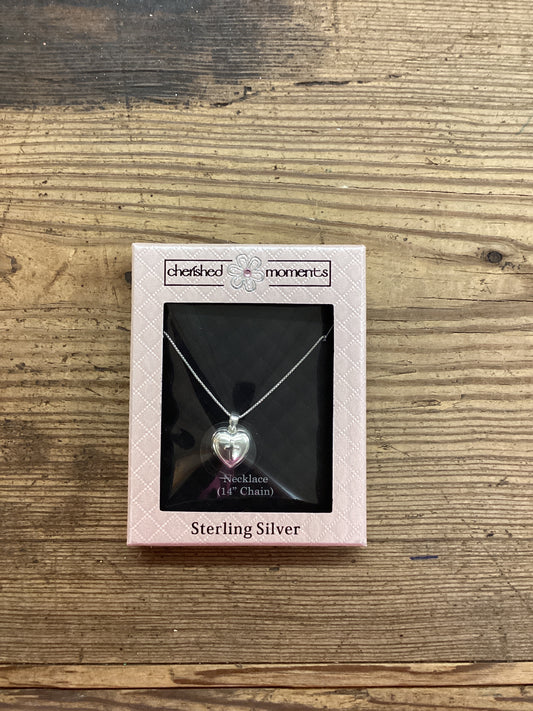 Sterling Silver Heart Locket 14in