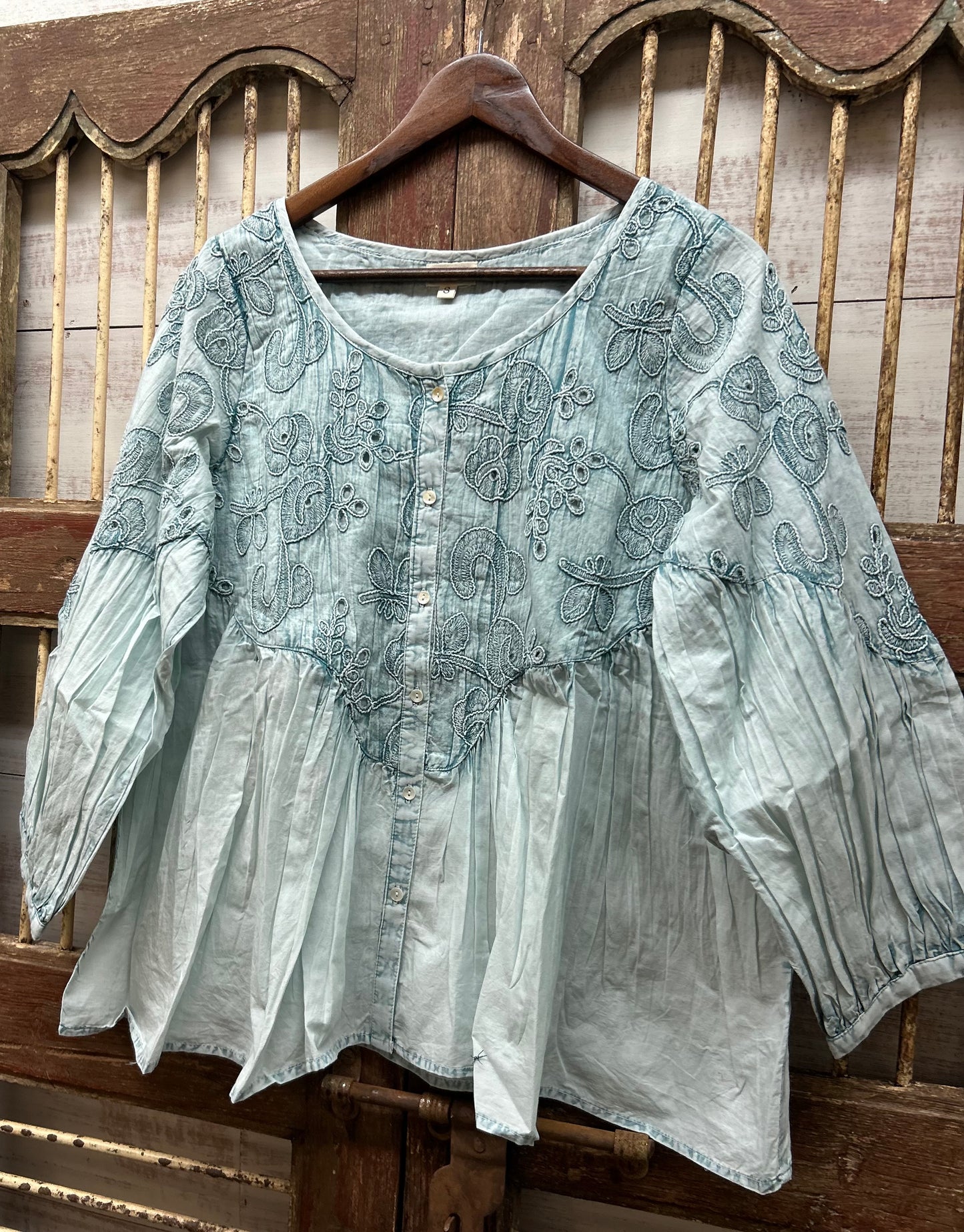 The Heirloom Embroidered Cotton Blouse
