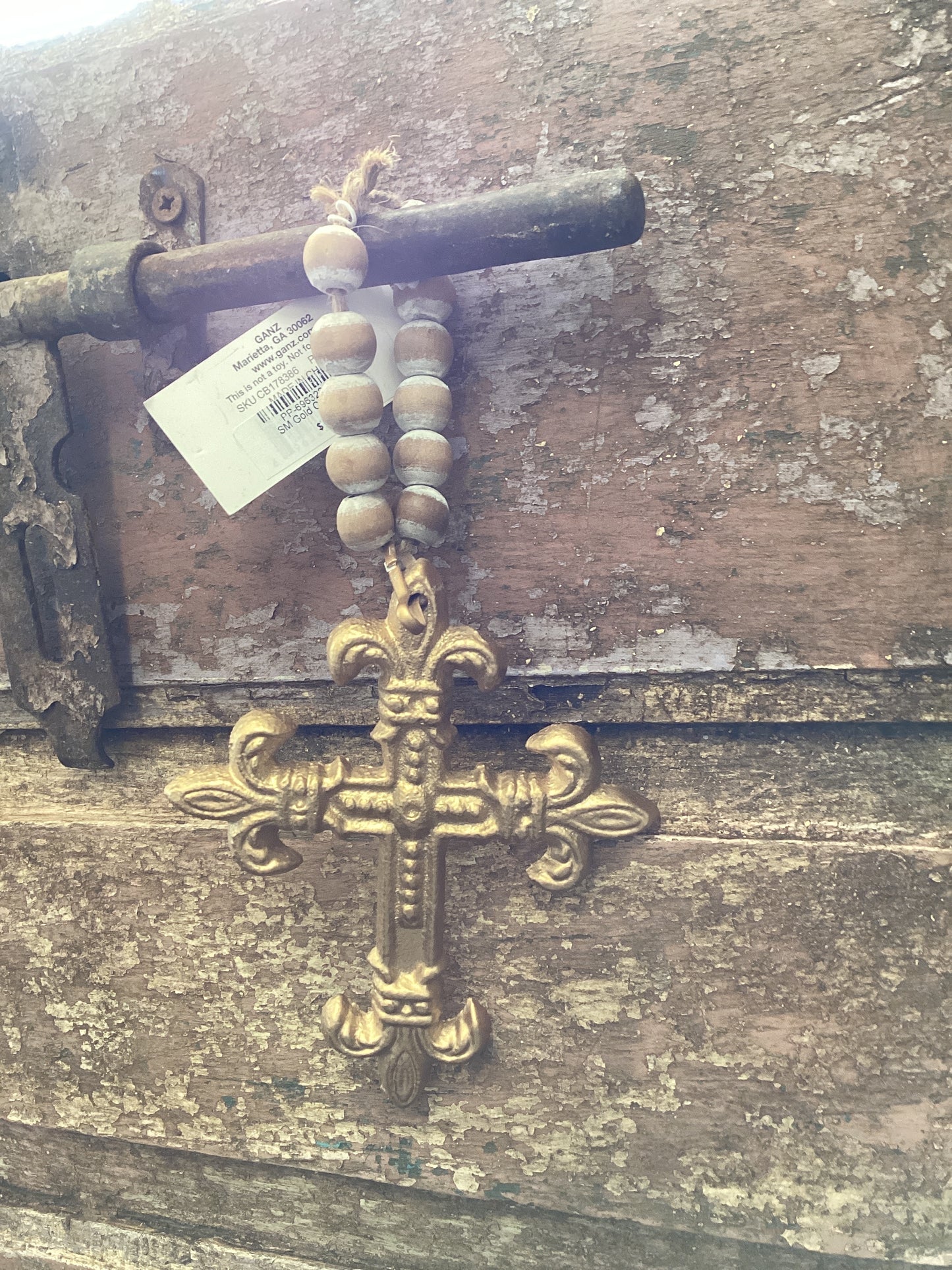 Gold Cross Doorknob Hanger