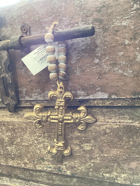 Gold Cross Doorknob Hanger