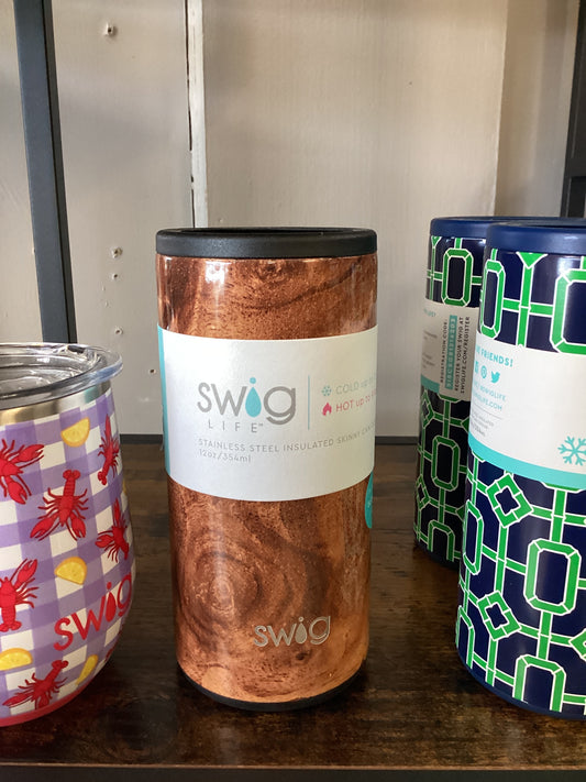 Swig Wood Skinny Can Cooler
