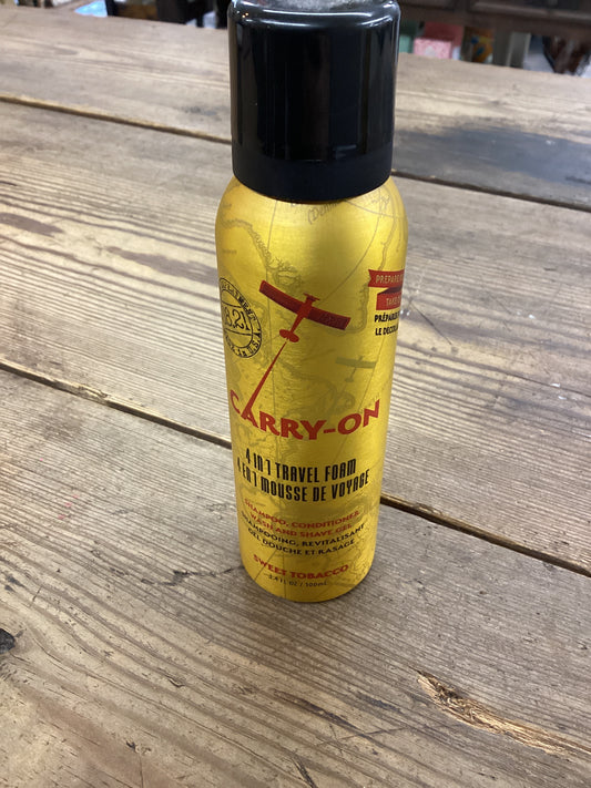 Carry on 4 in 1 Travel Foam - Sweet Tobacco Scent