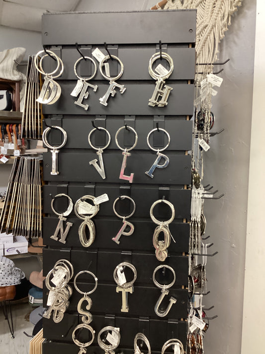 Silver Initial KeyChain