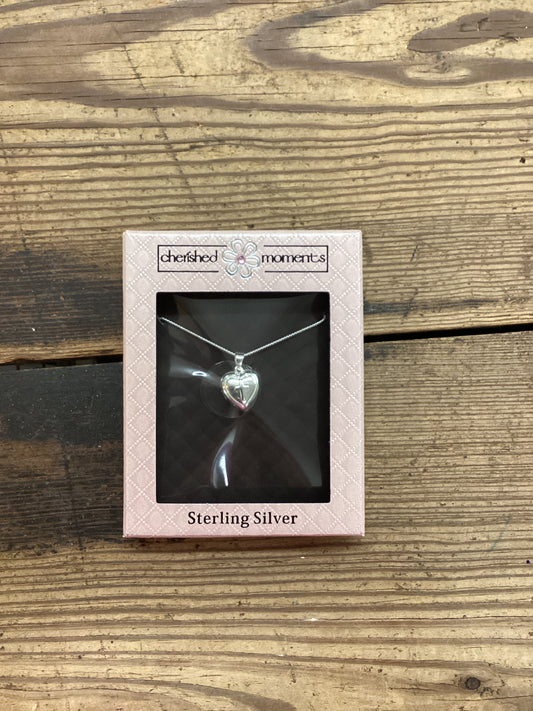 Sterling Silver Heart Locket 16-18 in