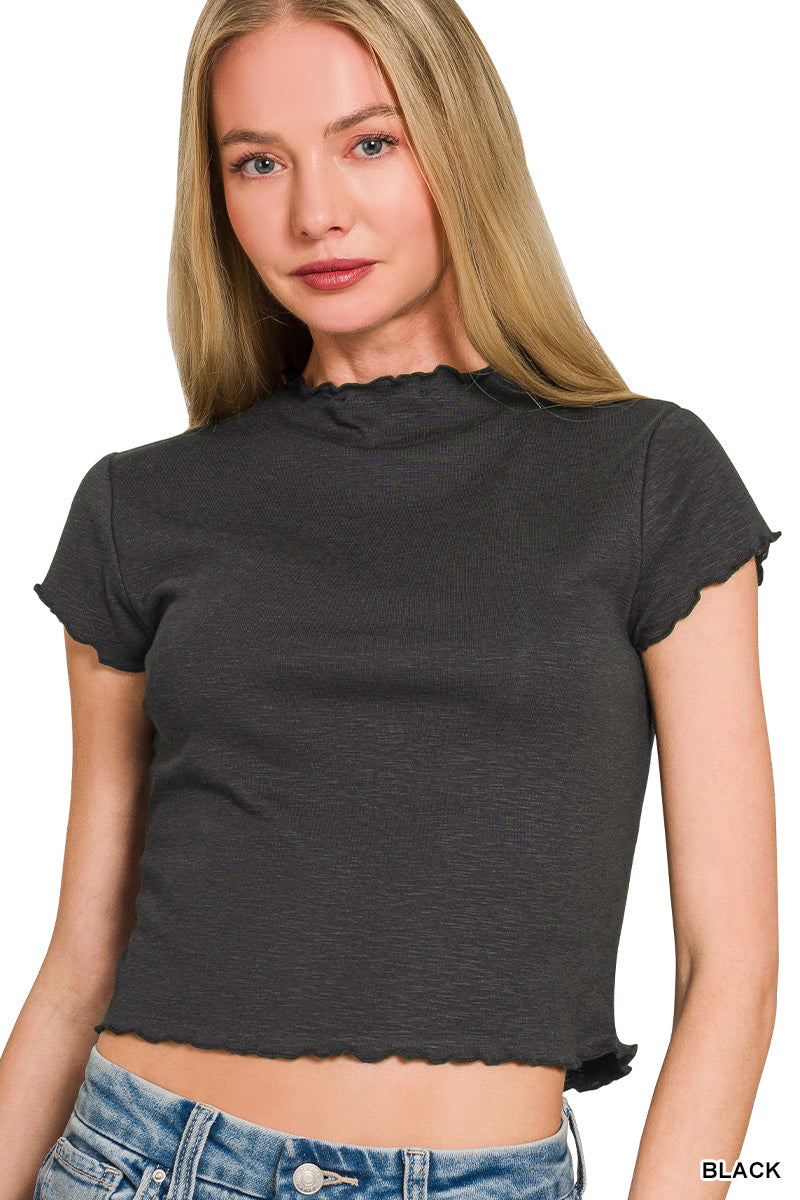 Modal Lettuce Trimmed Tee