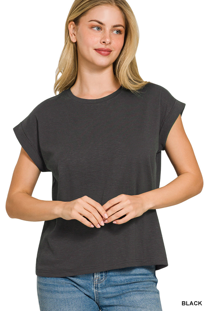 Modal Rolled Sleeve Tee