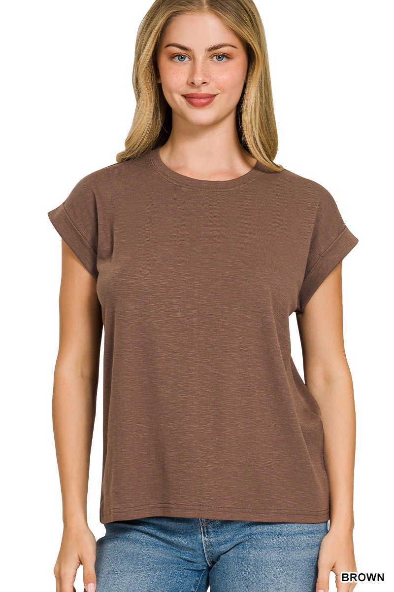 Modal Rolled Sleeve Tee