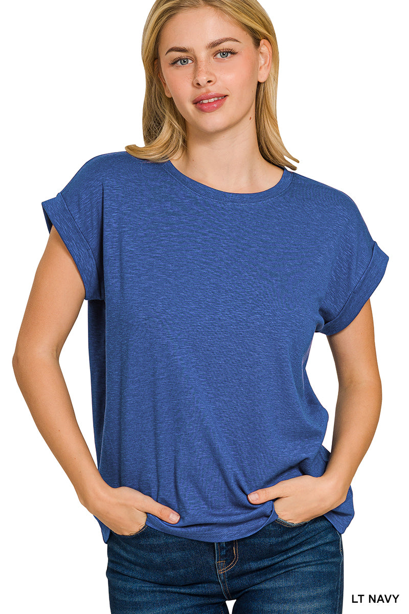 Modal Rolled Sleeve Tee