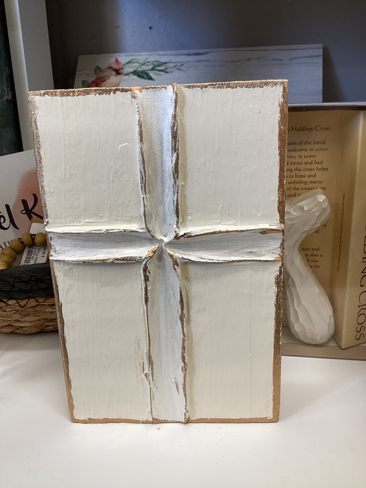 Pearl Cross Block-Cream 4x6