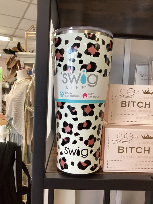 30oz Leopard Swig Tumbler