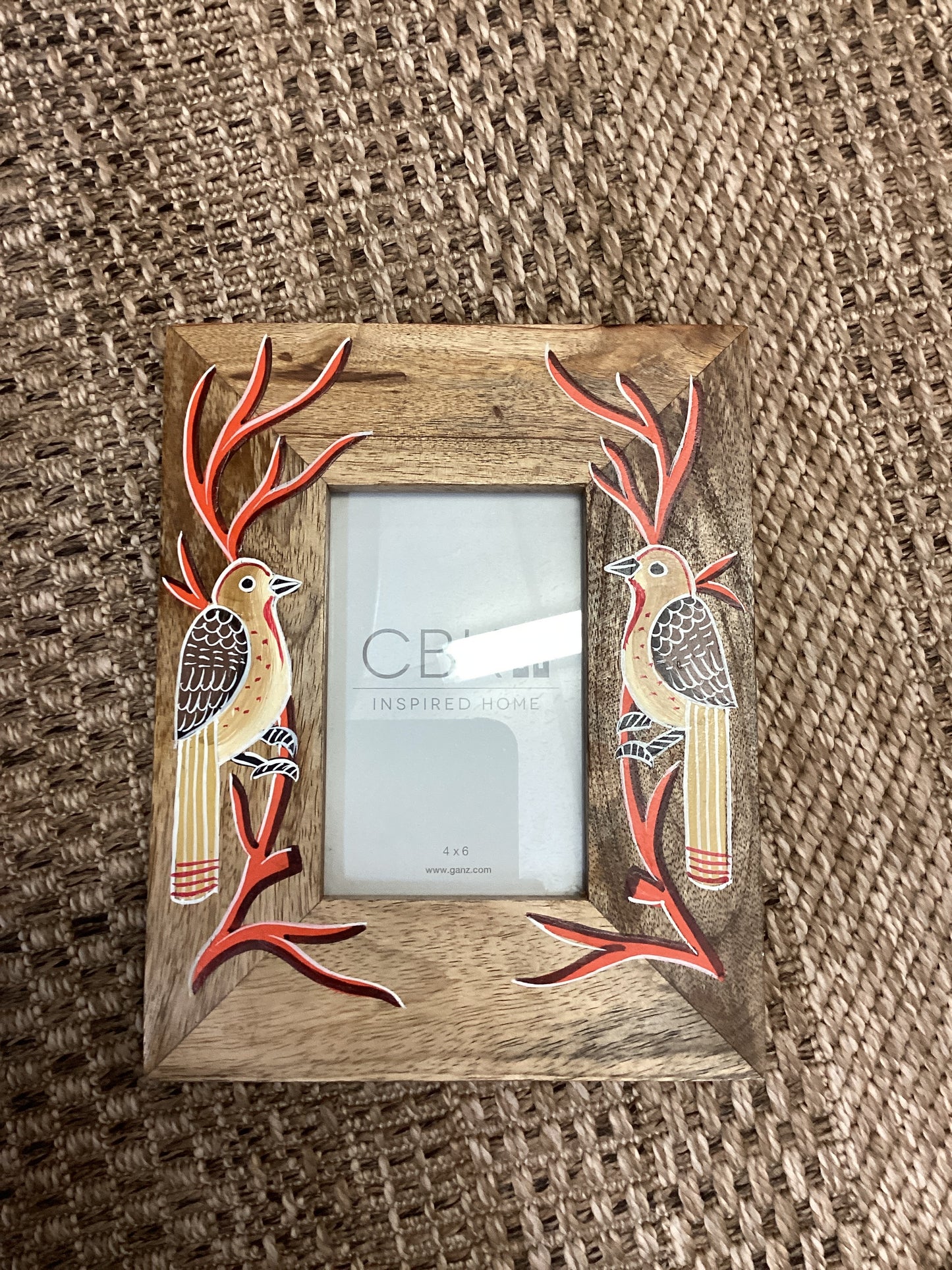 Hair painted Bird Frame 4x6
