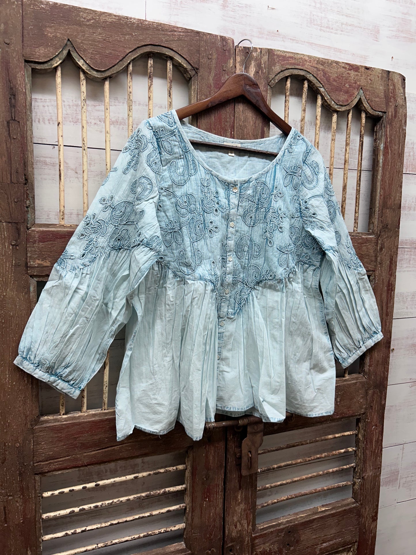 The Heirloom Embroidered Cotton Blouse