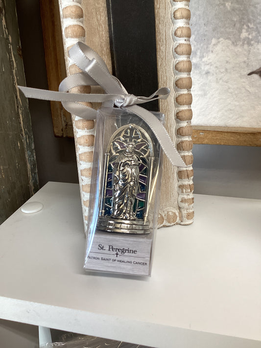 Saint Peregrine Stain Glass Charm