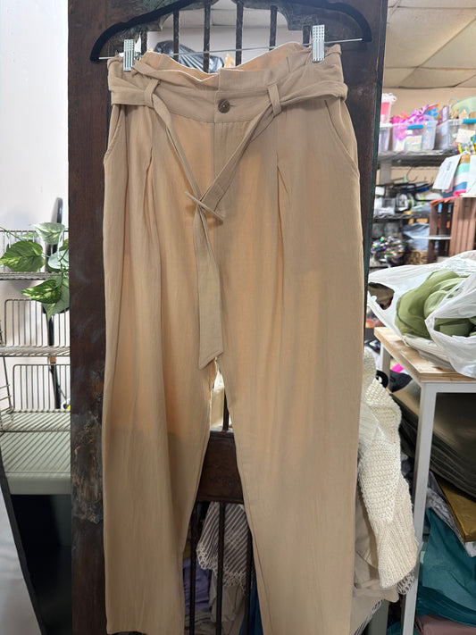 Belted Pleat Pants