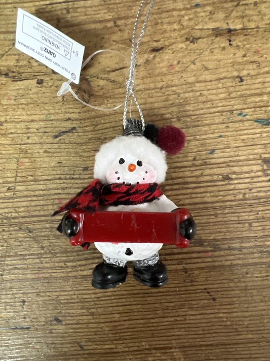 Snowman Sign Ornament