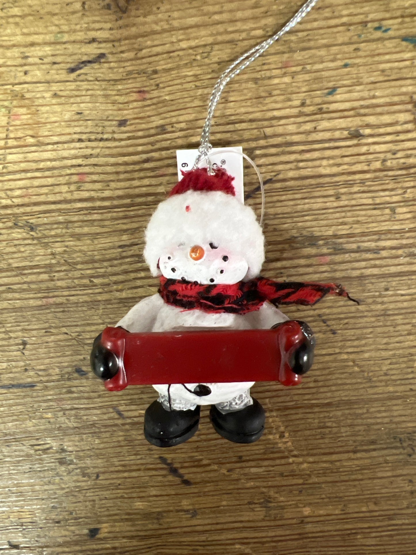 Snowman Sign Ornament