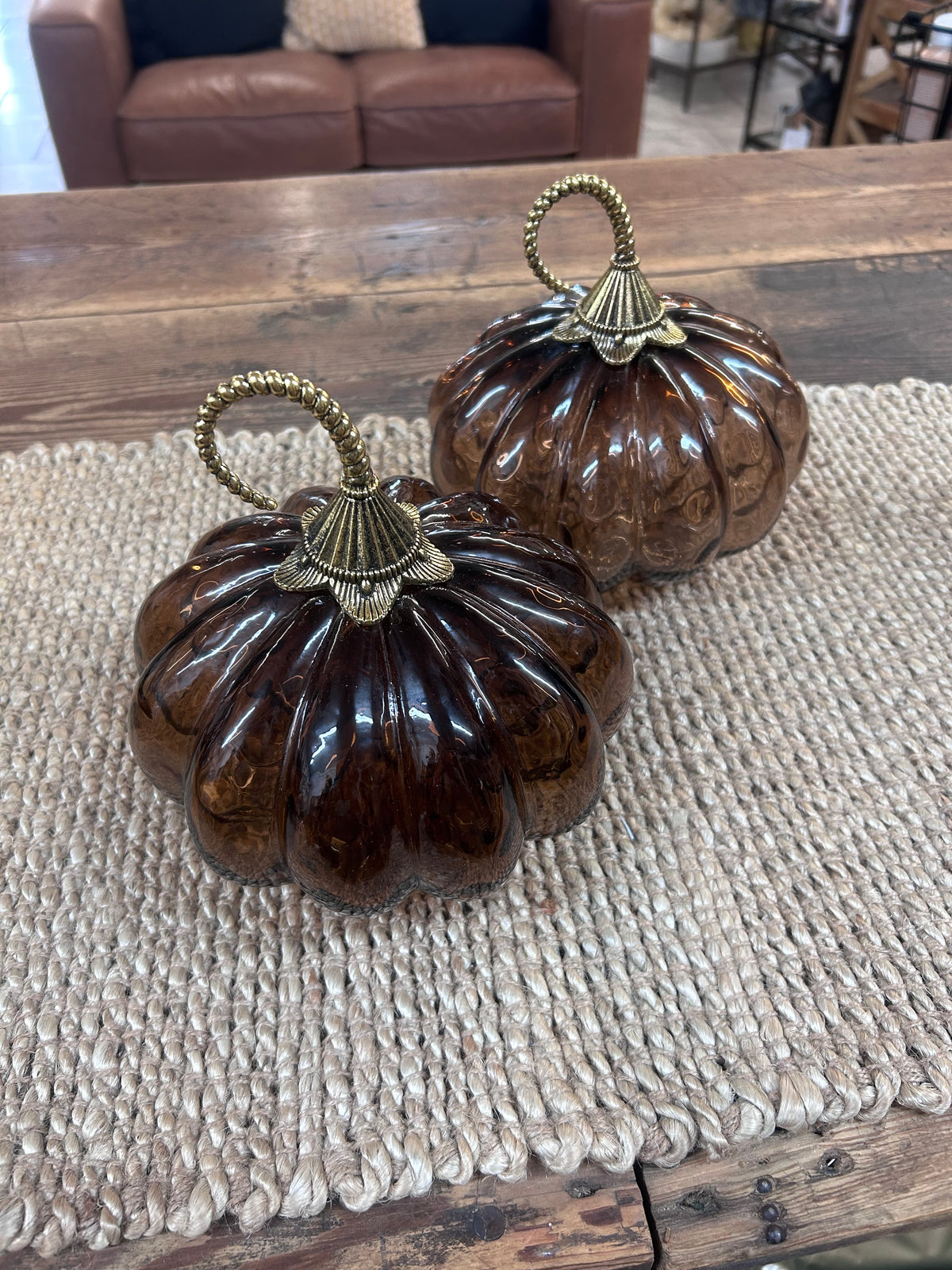 Amber Glass Pumpkin
