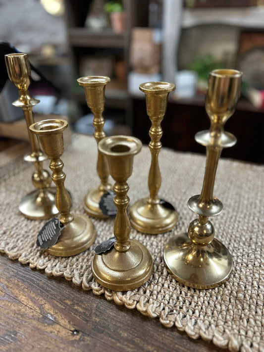 Vintage-Inspired Brass Candlestick