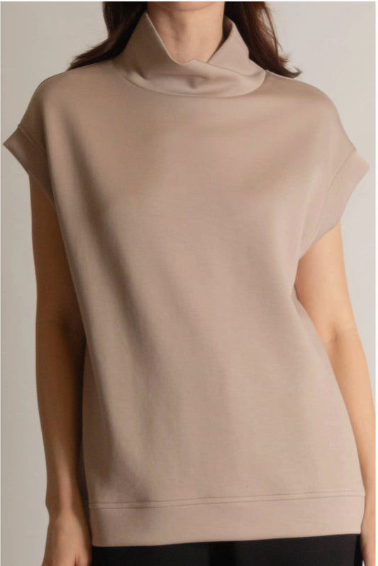 Modal Oversized Mock Neck Top