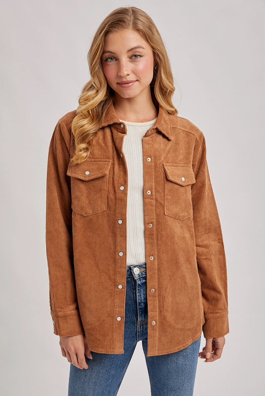 Corduroy Button Up Shacket