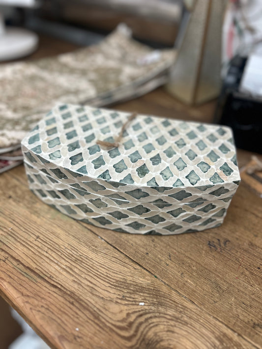 Sage Mosaic Keepsake Box