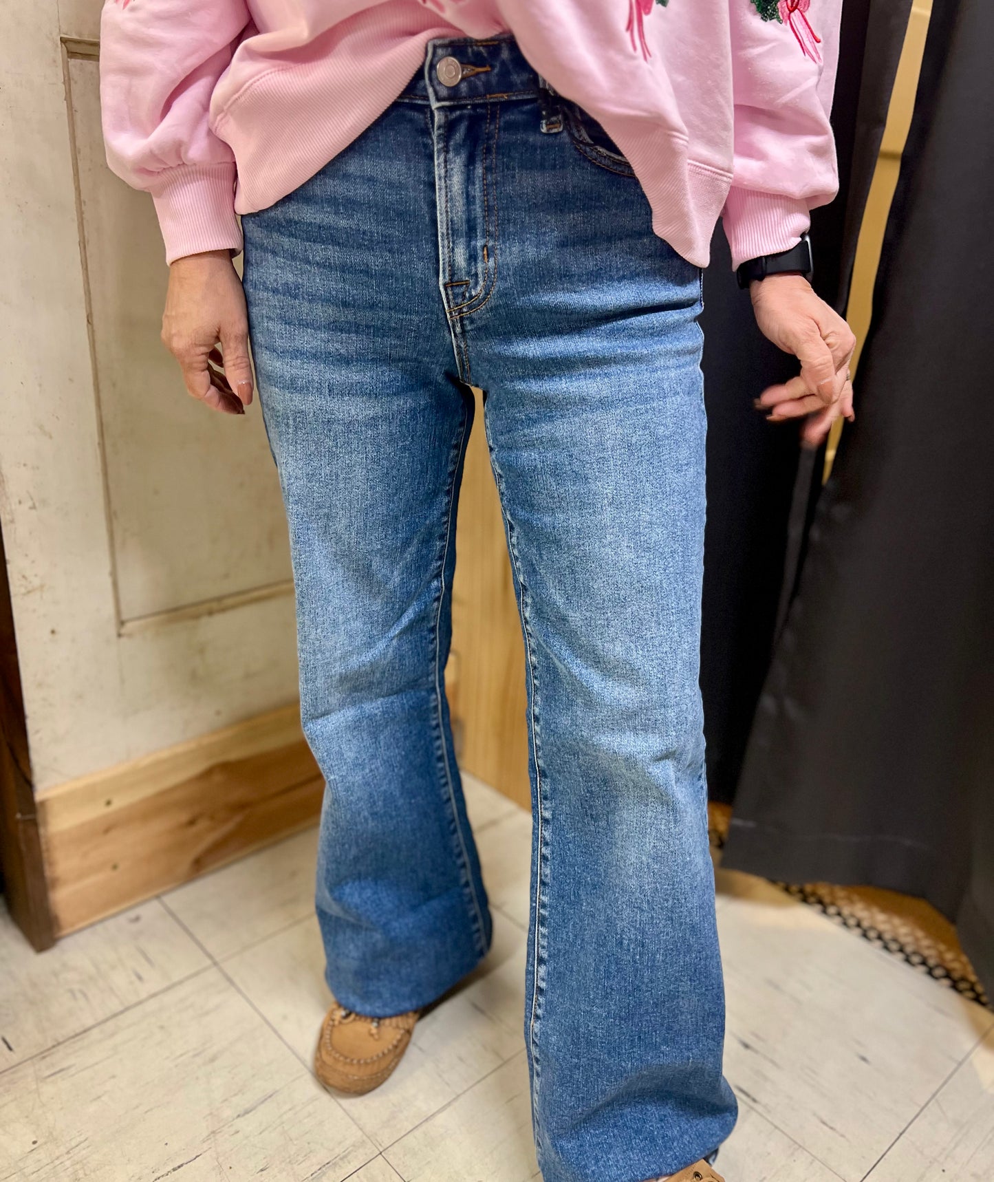 Medium Wash Wide Leg Jeans