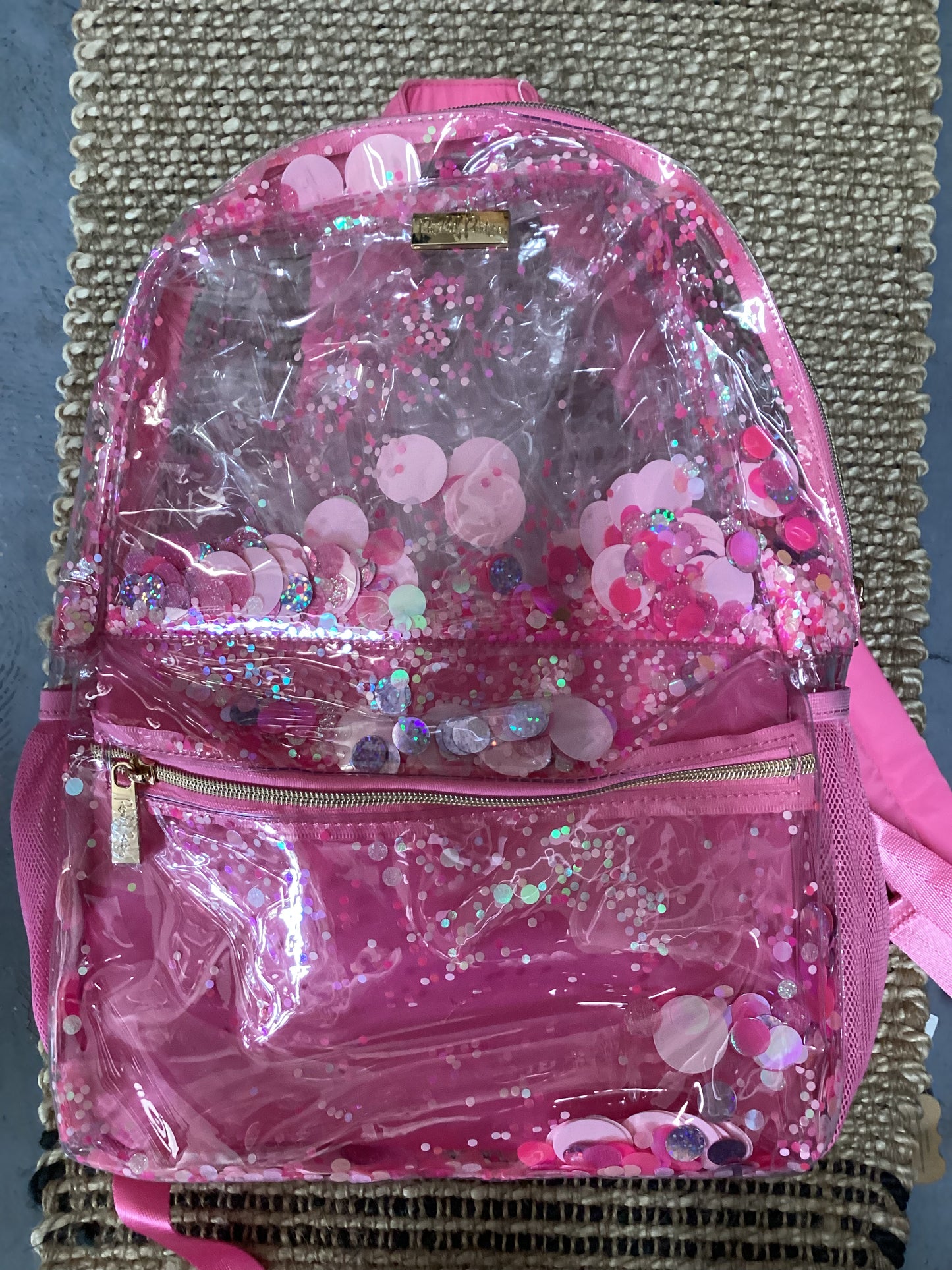 Pink Party Confetti Backpack-Medium