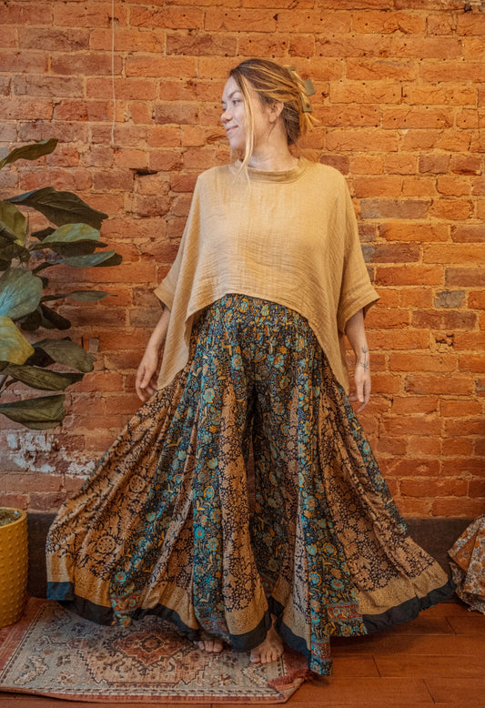 Hippie Patchwork Wide Leg Pants