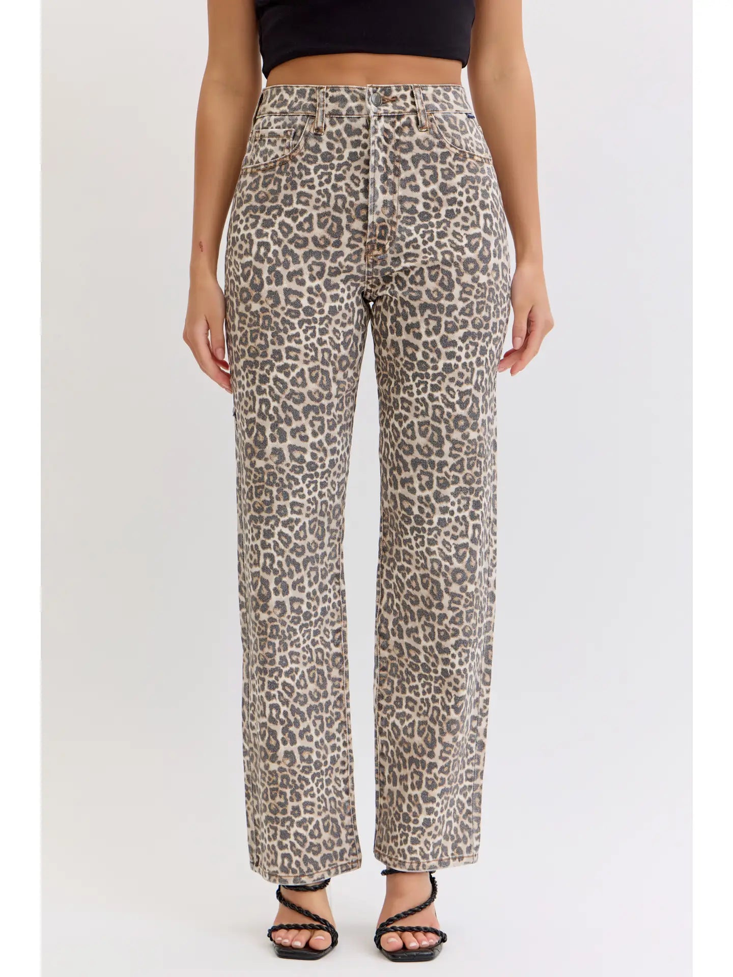 Leopard High Rise Dad Jean