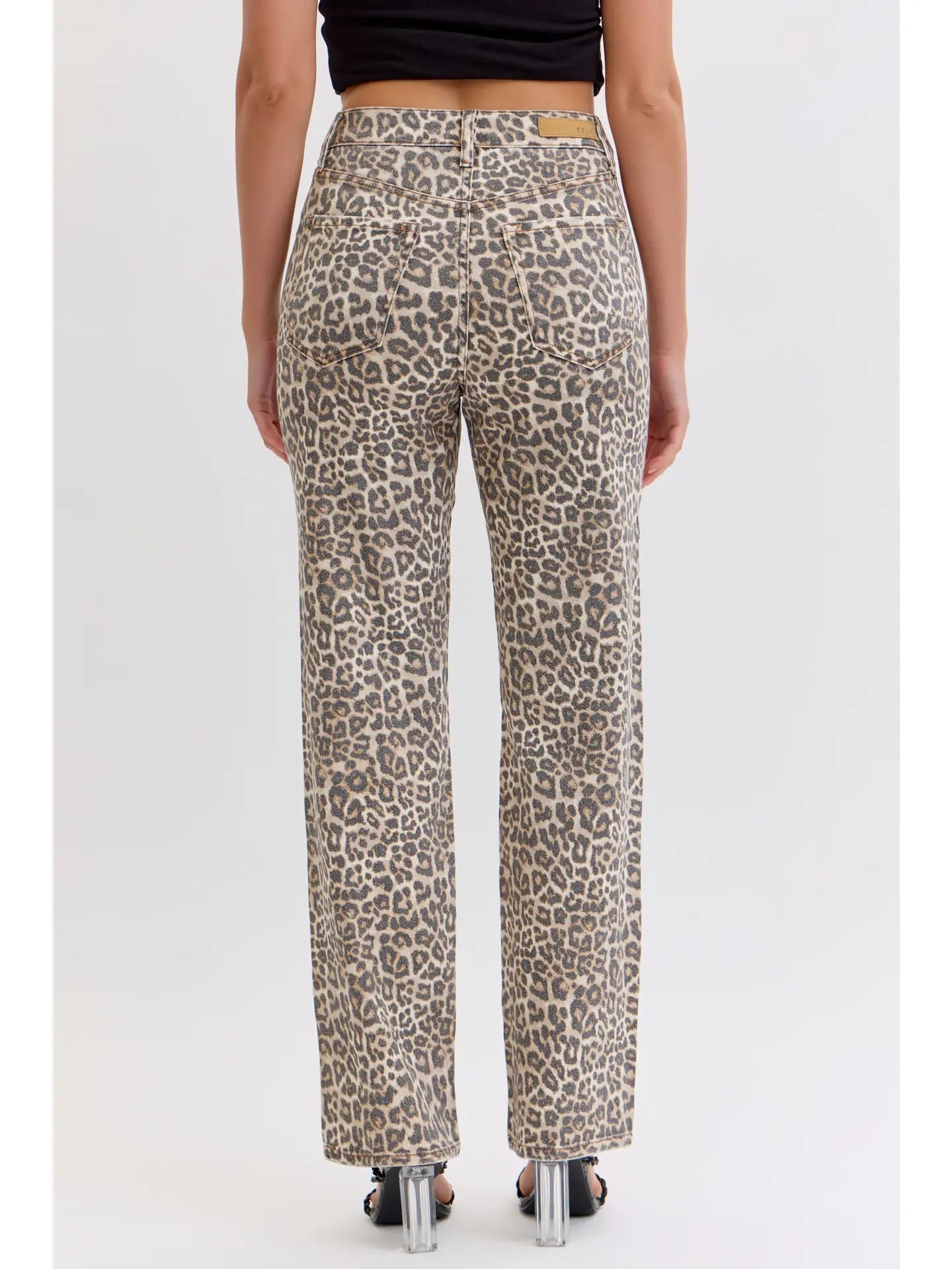 Leopard High Rise Dad Jean