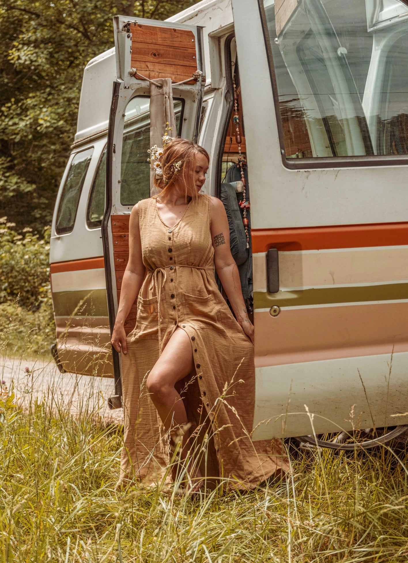 Bohemian Button Down Dress