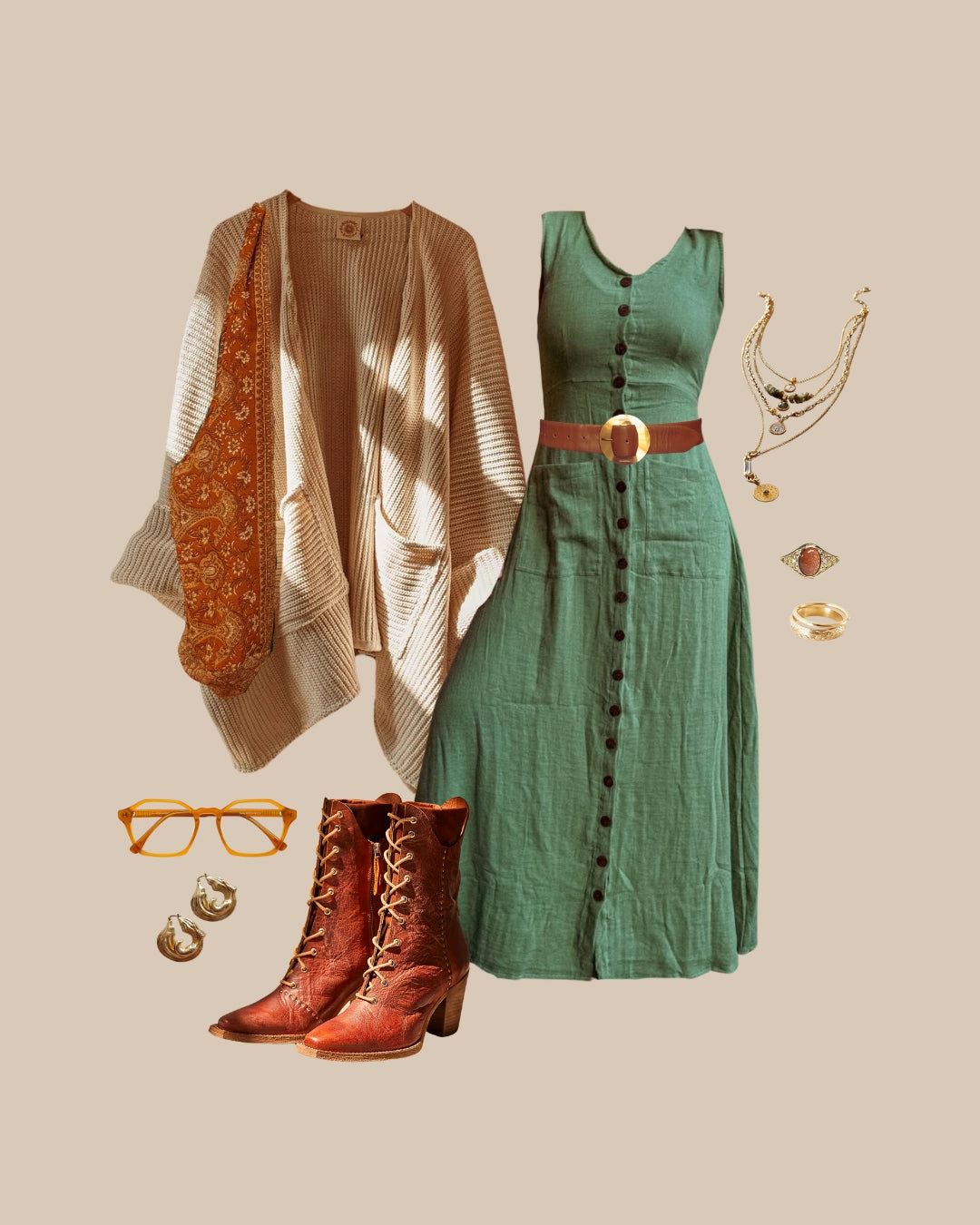 Bohemian Button Down Dress