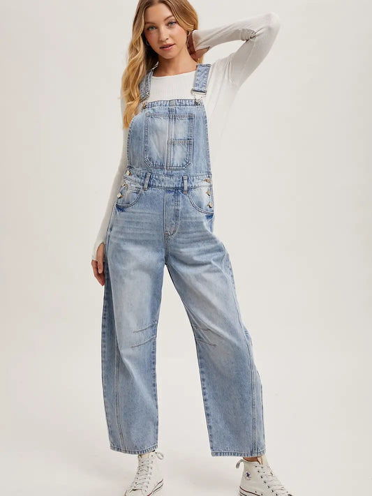 Barrel Leg Overalls