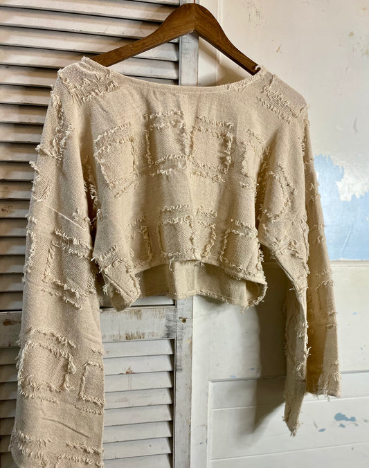 Grunge Bell Sleeve Crop Top